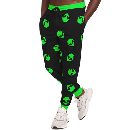 Black Scattered Green Rave Joggers