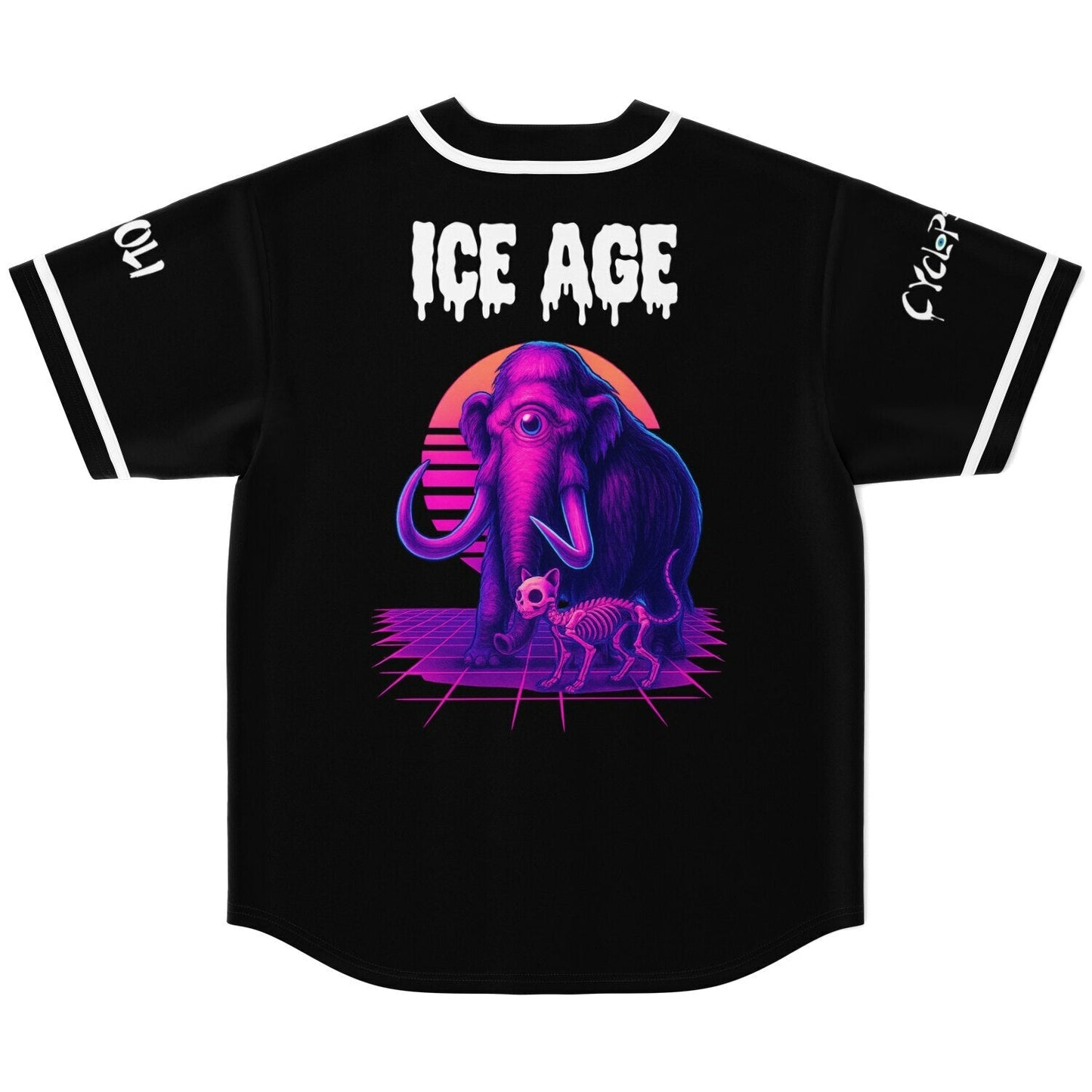 Kai Wachi Black Circular ‘Ac’ Rave Baseball Jersey