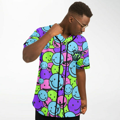 Pastel Neon Dense Pile Rave Baseball Jersey