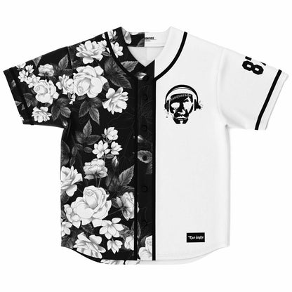 Masquerade Black White Split Rave Baseball Jersey