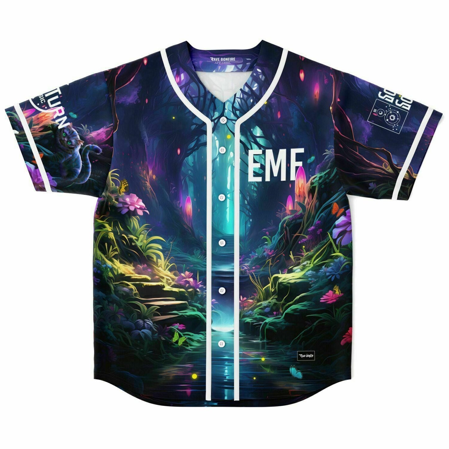 Elements Music Festival Mystical Glowing Rave Baseball Jersey
