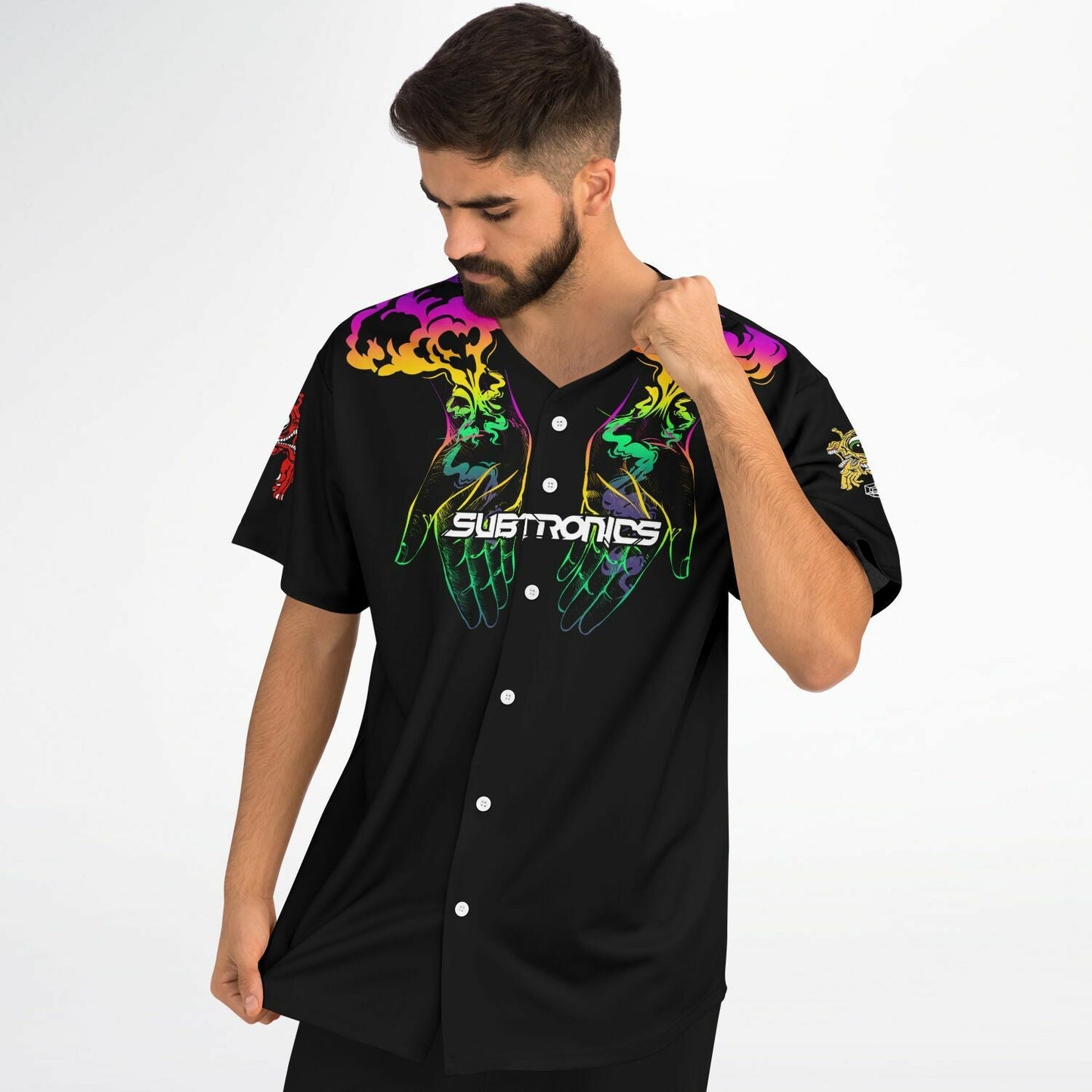 Subtronics Black Two Cupped Rave Baseball Jersey