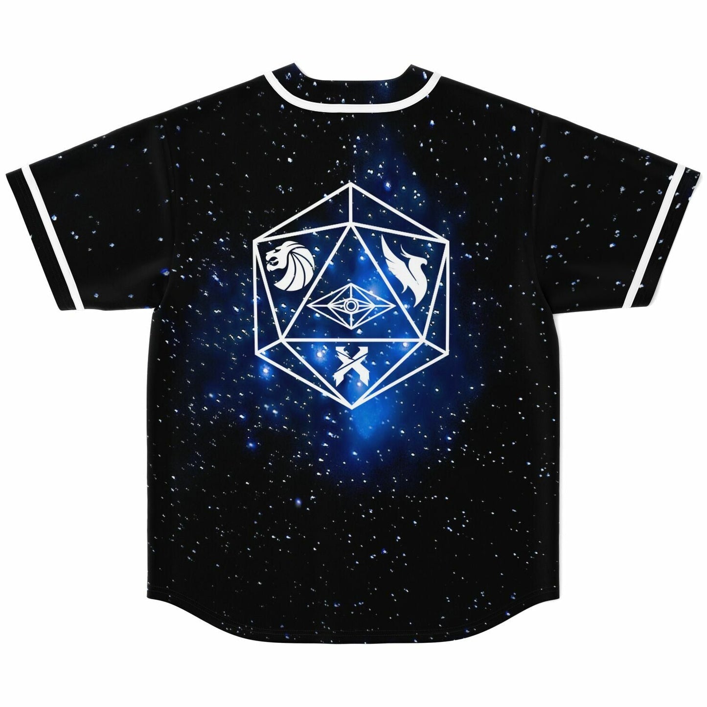 Black Deep Space Galaxy Rave Baseball Jersey