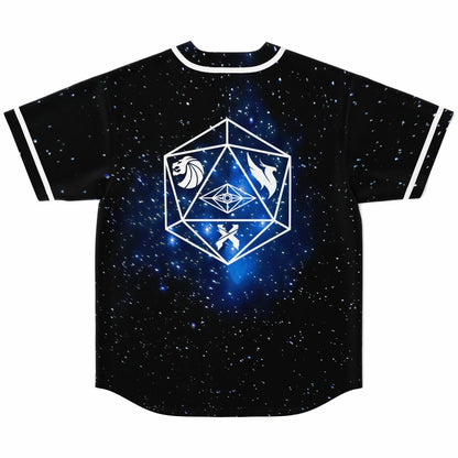 Black Deep Space Galaxy Rave Baseball Jersey