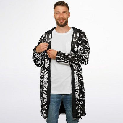 Black White Symmetrical Psychedelic Rave Cloak