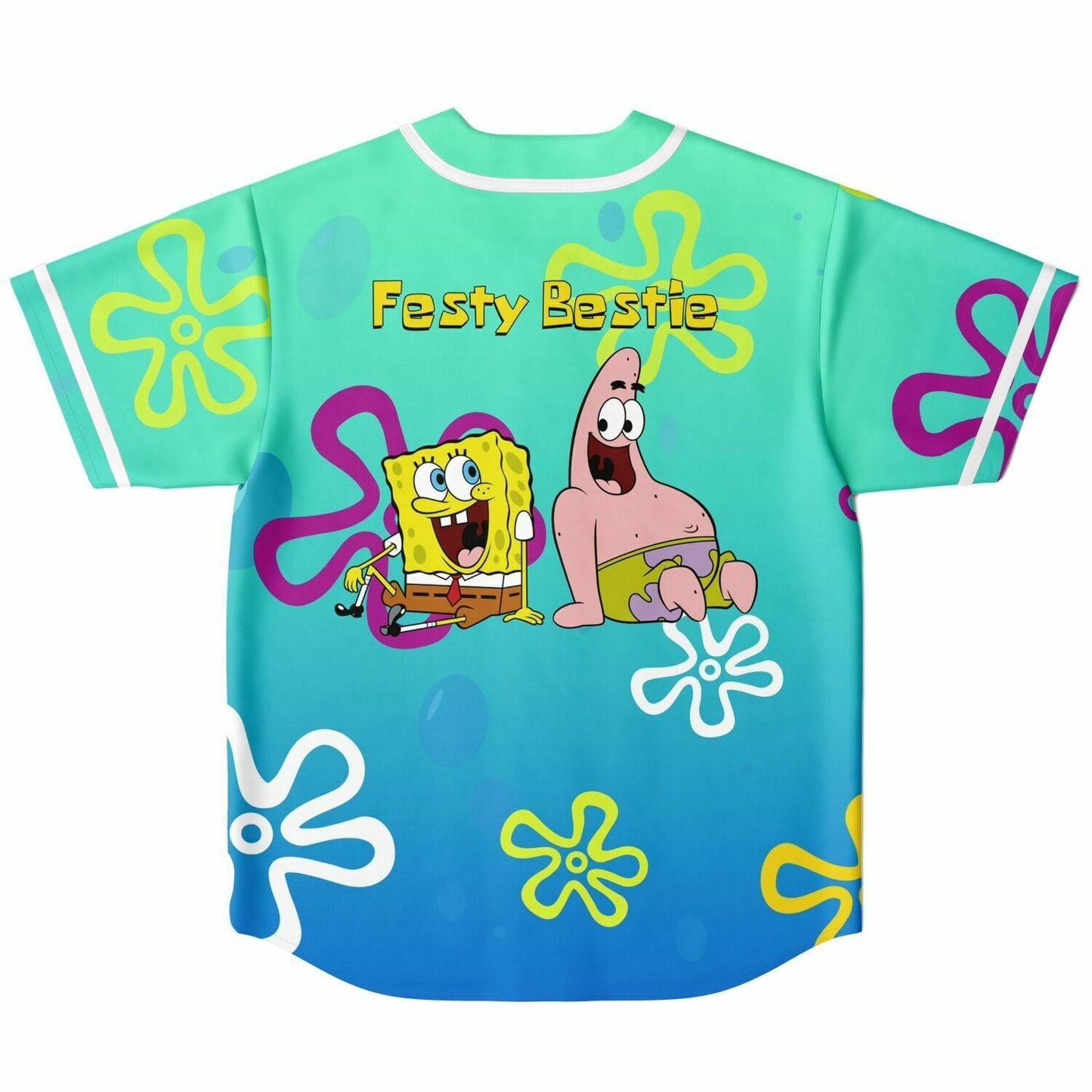 SpongeBob Festy Bestie Cartoon Reversible Baseball Jersey