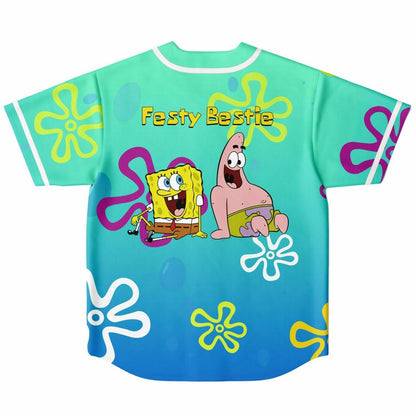 SpongeBob Festy Bestie Cartoon Reversible Baseball Jersey
