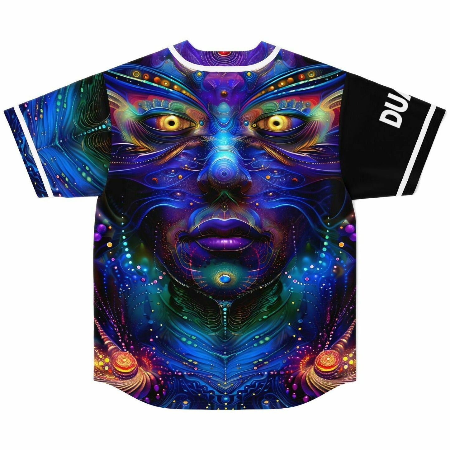 Black Body Psychedelic Fractal Rave Baseball Jersey