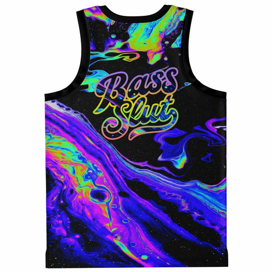 GRiZ Black Iridescent Paint Rave Basketball Jersey