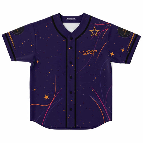 Deep Indigo Starry Cosmic Rave Baseball Jersey