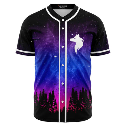 Wolfkiii Black Starry Galaxy Rave Baseball Jersey