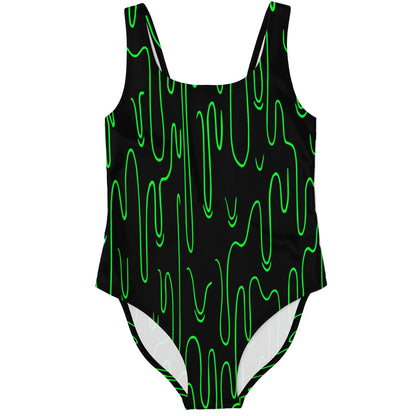 Black Dripping Slime Rave Swimsuit