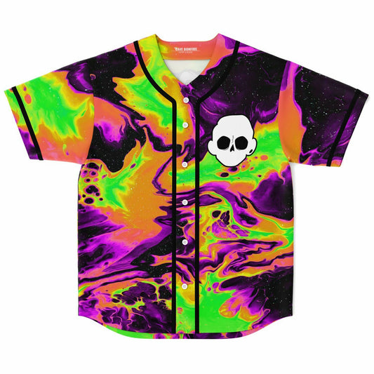 Zomboy Neon Acid Psychedelic Marble Rave Baseball Jersey