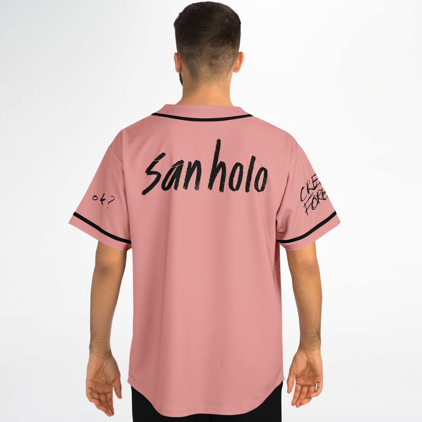 San Holo Dusty Pink Minimal Styling Rave Baseball Jersey