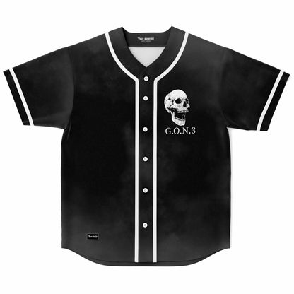 Black Human Skull Rave Baseball Jersey