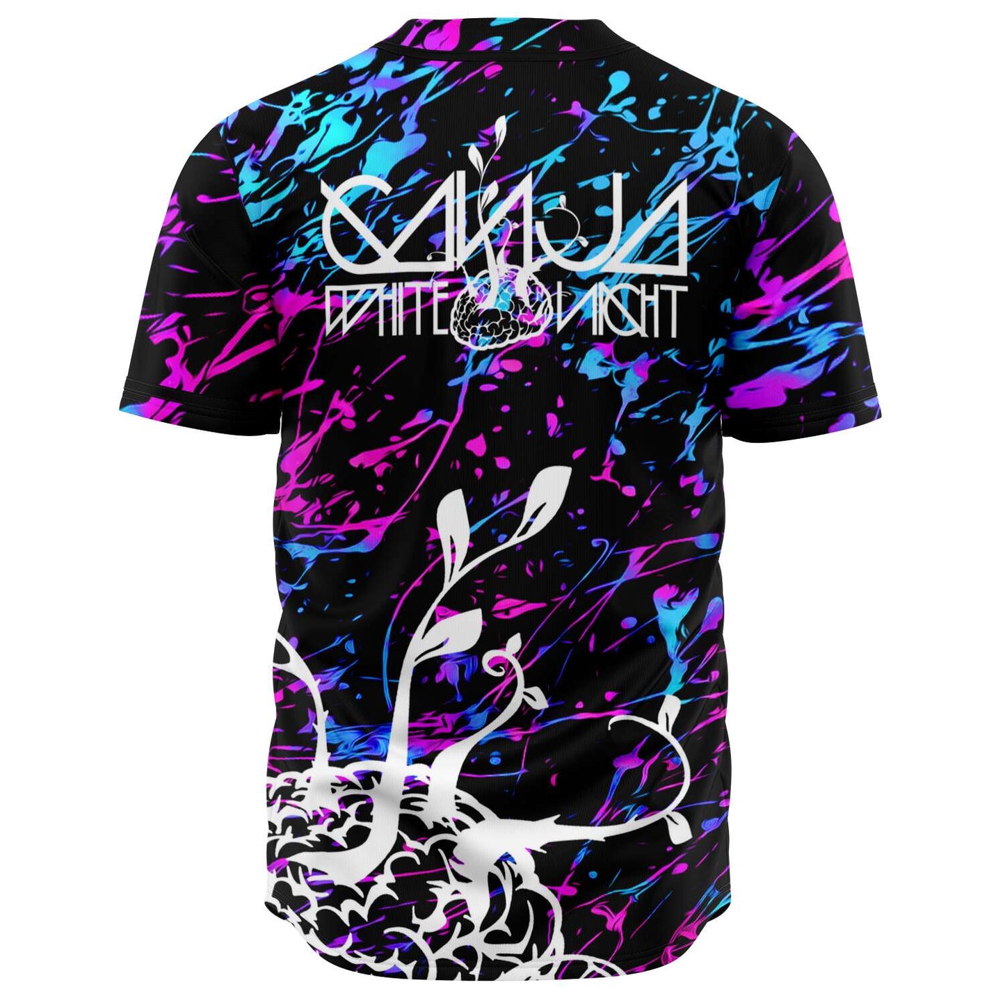 SVDDEN DEATH Black Paint Splatter Rave Baseball Jersey