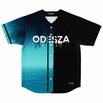 ODESZA Teal Misty Forest Rave Baseball Jersey