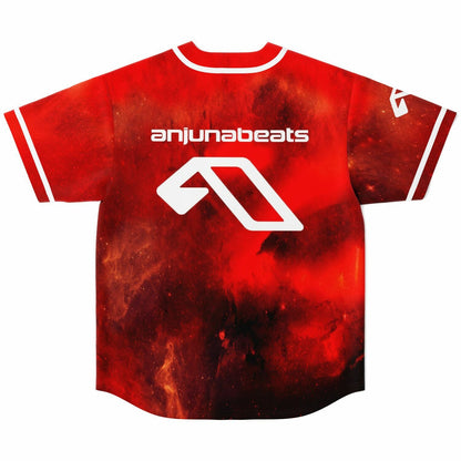 Anjunabeats Deep Red Galaxy Rave Baseball Jersey