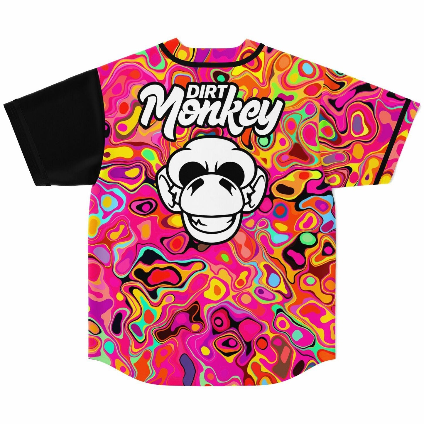 Dirt Monkey Hot Pink Liquid Marbled Rave Baseball Jersey