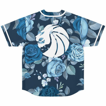 Seven Lions Navy Blue Rose Floral Rave Baseball Jersey