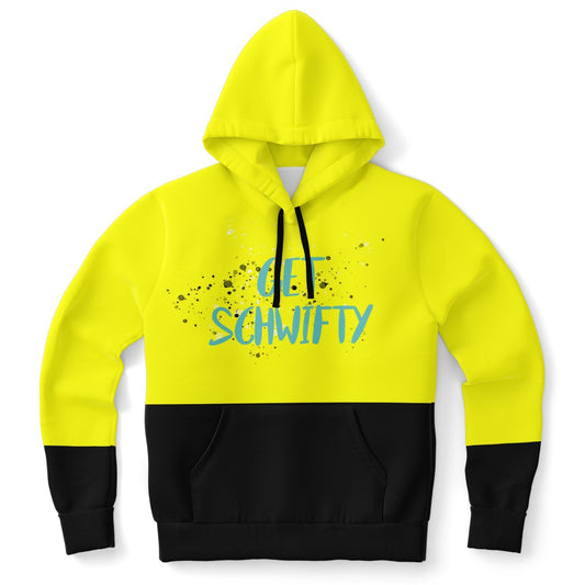Get Schwifty Retrowave Yellow Rave Hoodie