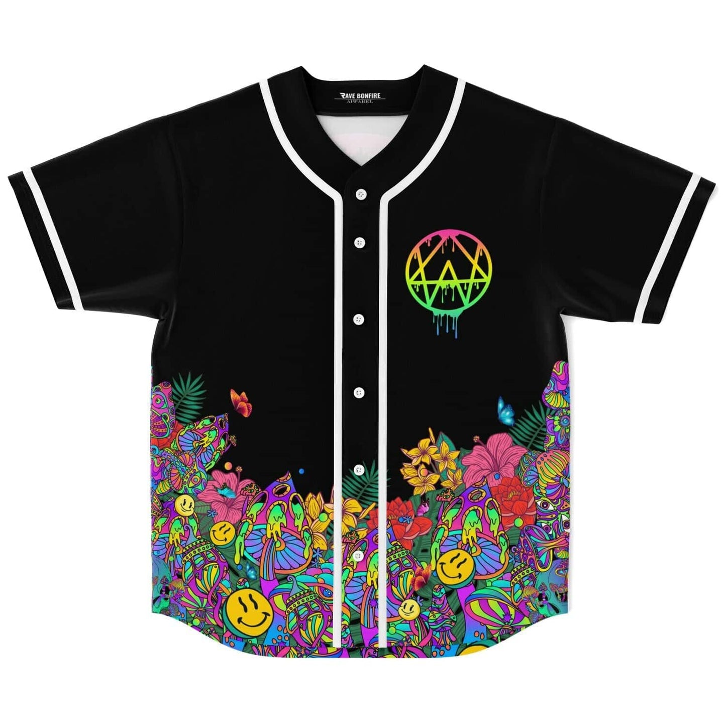 OWSLA Black Dripping Pentagon Rave Baseball Jersey
