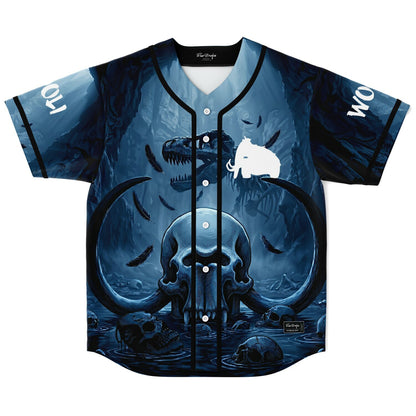 Dark Navy Underwater Rave Baseball Jersey