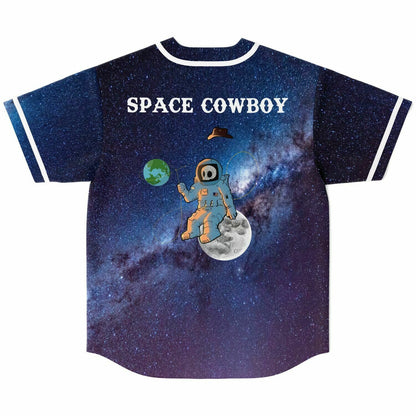 Deep Blue Cartoon Astronaut Rave Baseball Jersey