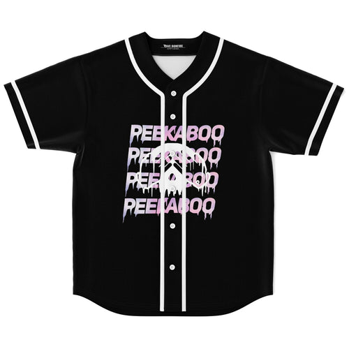 PEEKABOO Black Dripping Rave Baseball Jersey