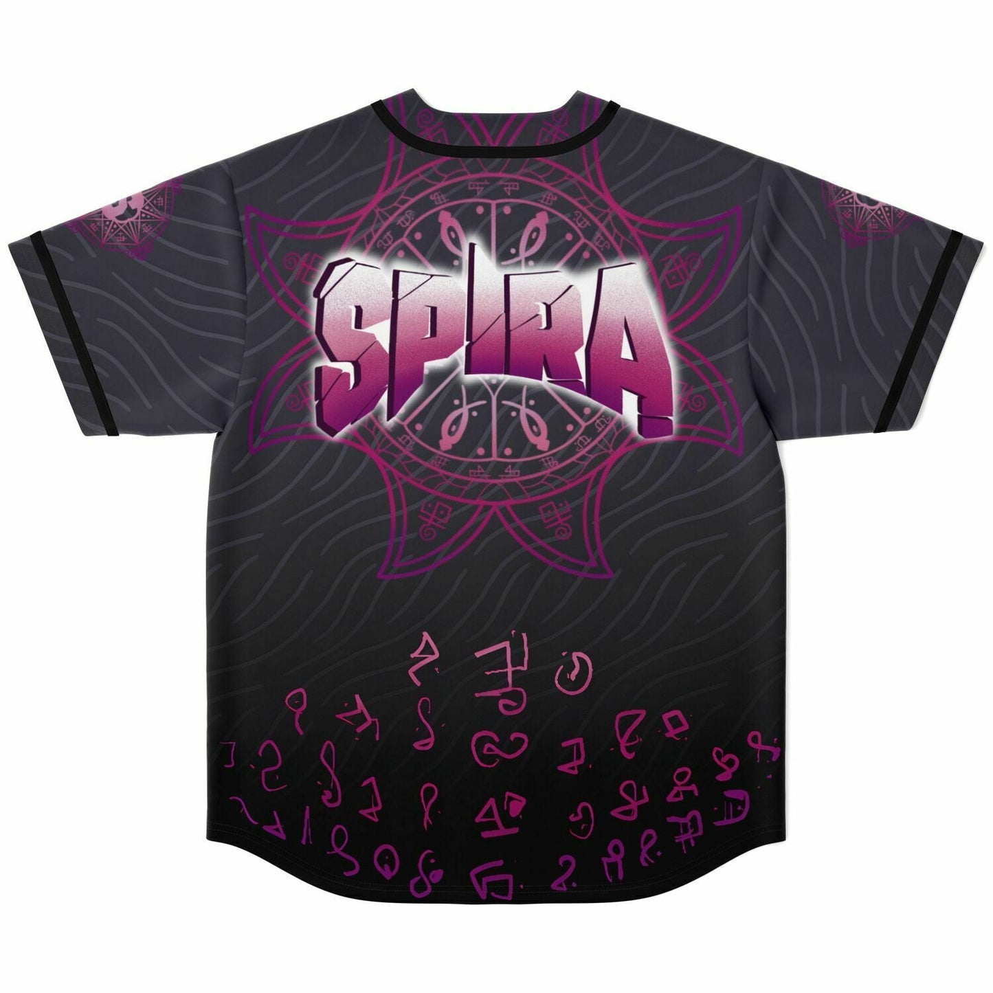 Black Charcoal Mystical Arcane Rave Baseball Jersey