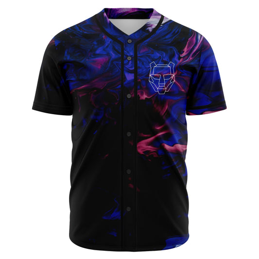 BTSM Black Geometric Line Rave Baseball Jersey
