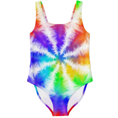 Full Rainbow Spiral Rave Swimsuit