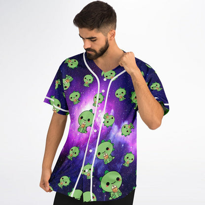Purple Blue Repeating Kawaii Rave Baseball Jersey