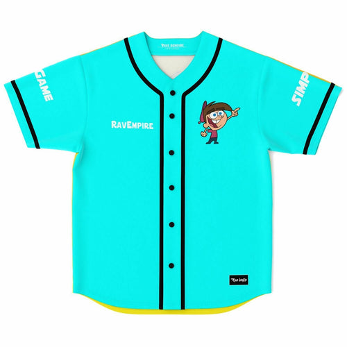 Turquoise Cartoon Character Rave Baseball Jersey