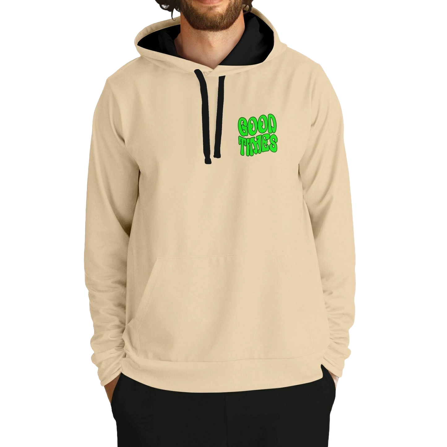 Good Times Cream Retro Rave Hoodie