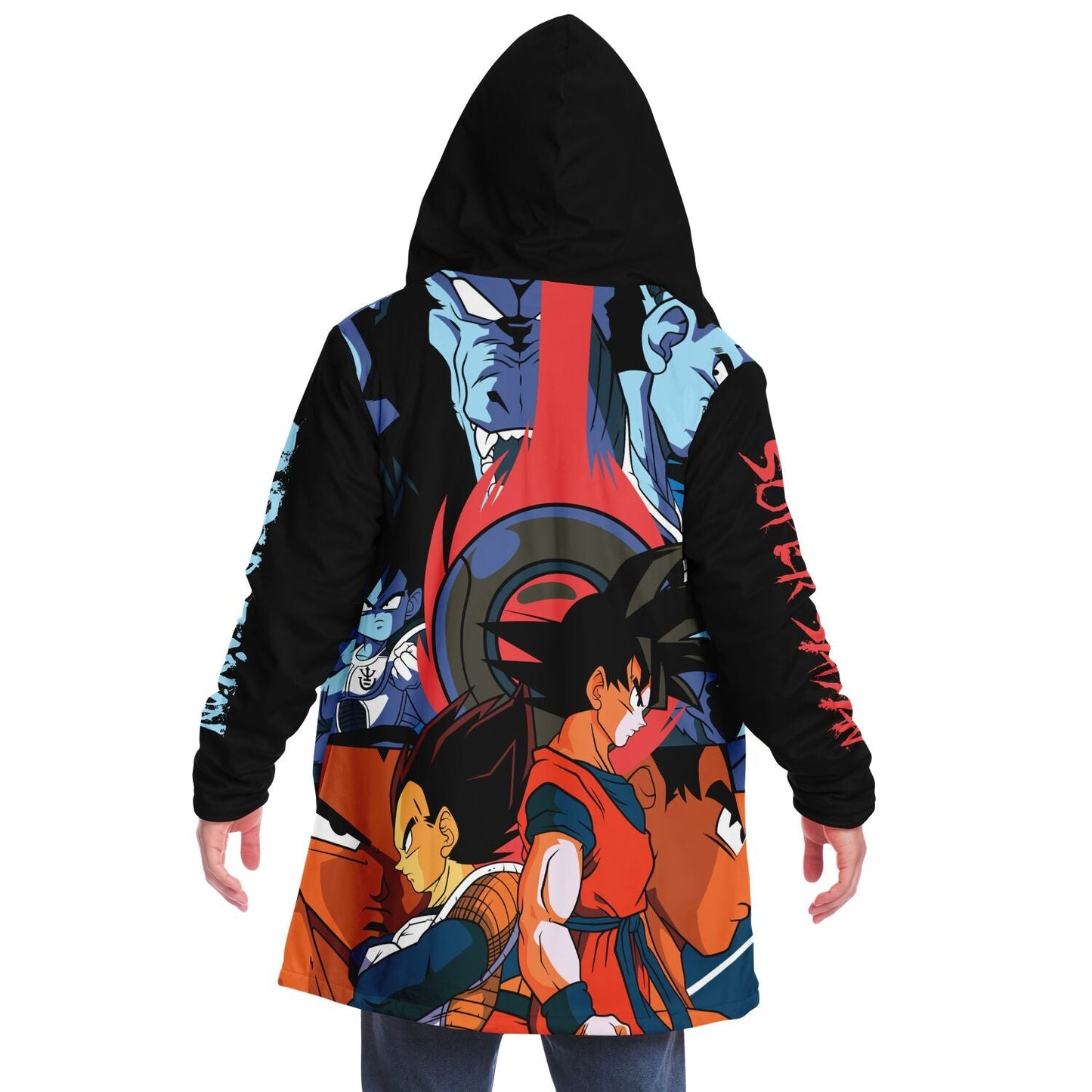 Black Anime Warrior Rave Cloak