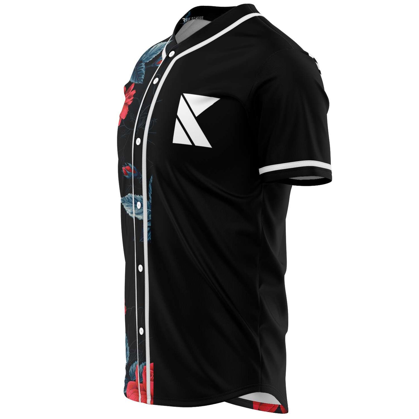 Kaskade Black Floral Rave Baseball Jersey