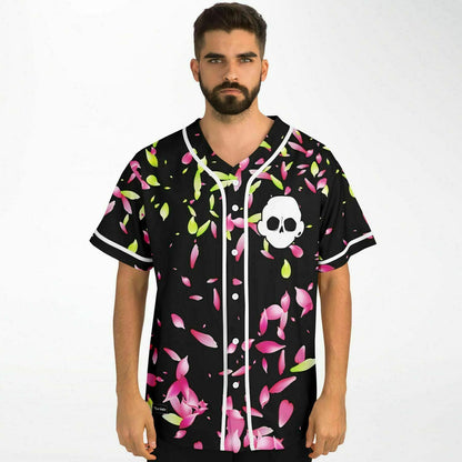 Zomboy Black Scattered Flower Rave Baseball Jersey
