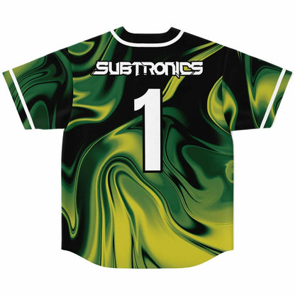 Subtronics Black Abstract Liquid Rave Baseball Jersey