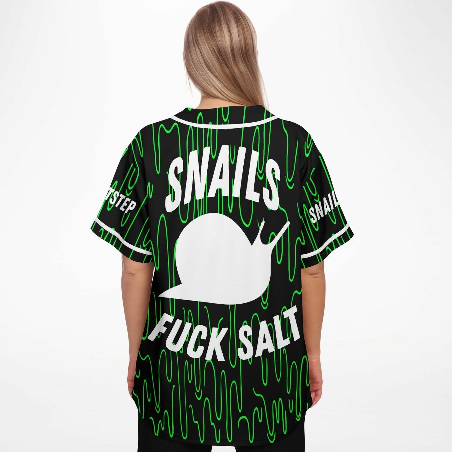 Snails Black Green Dripping Rave Baseball Jersey