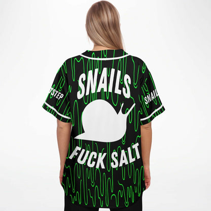 Snails Black Green Dripping Rave Baseball Jersey