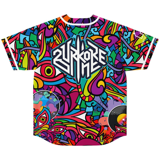 2URKORE Full Spectrum Dense Psychedelic Rave Baseball Jersey