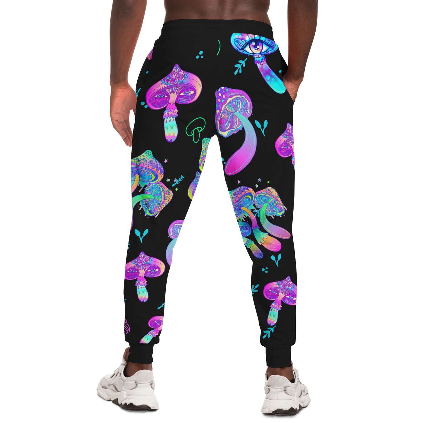 Black Psychedelic Magic Rave Joggers