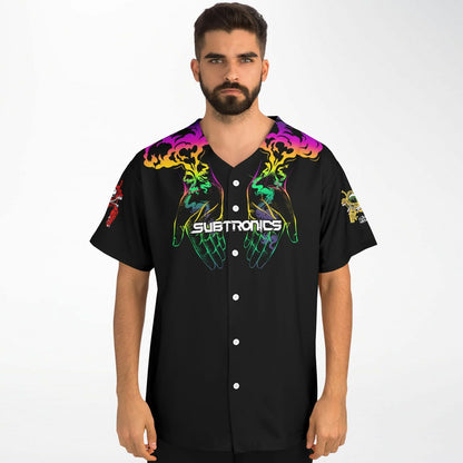 Subtronics Black Two Cupped Rave Baseball Jersey
