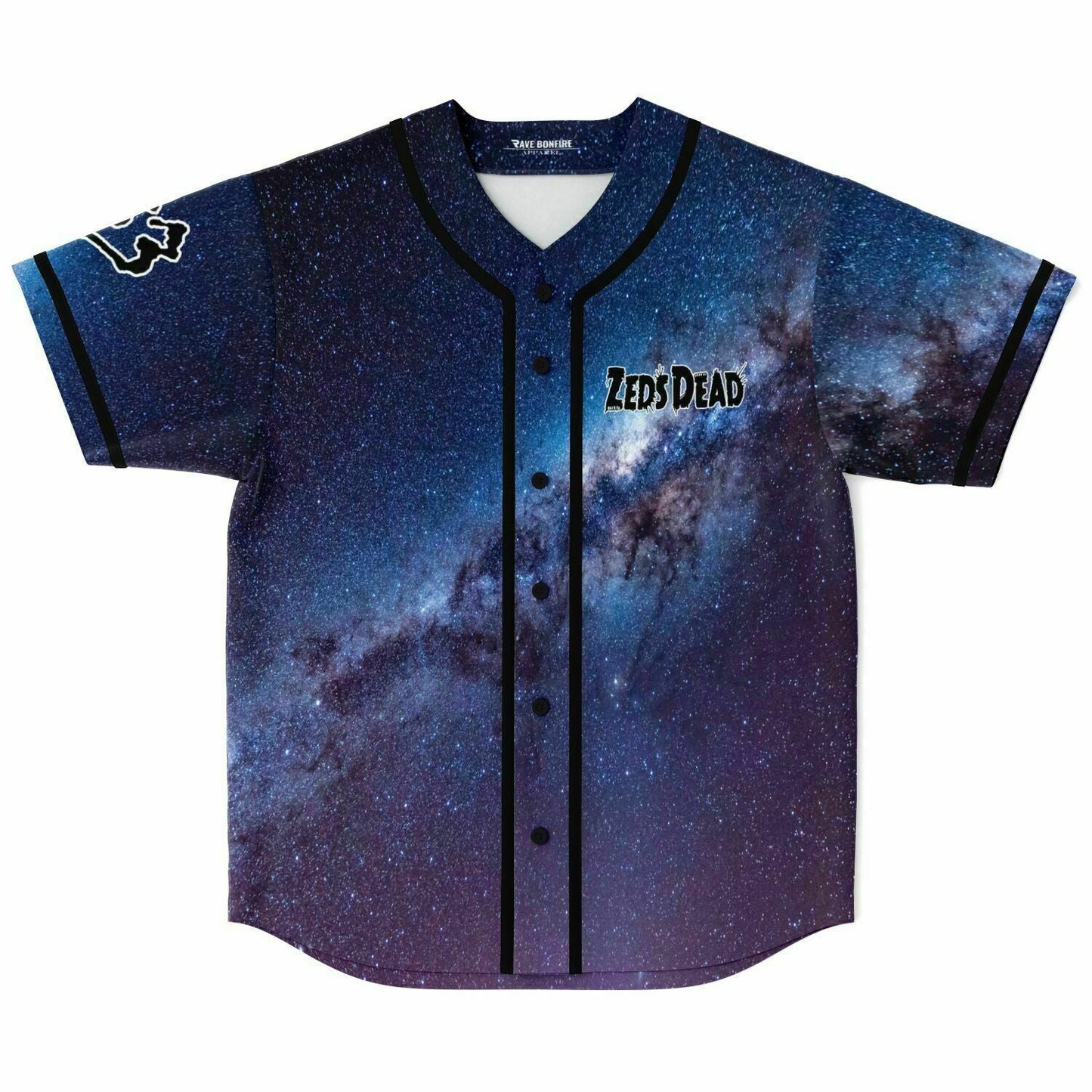 Zeds Dead Deep Blue Star Field Rave Baseball Jersey