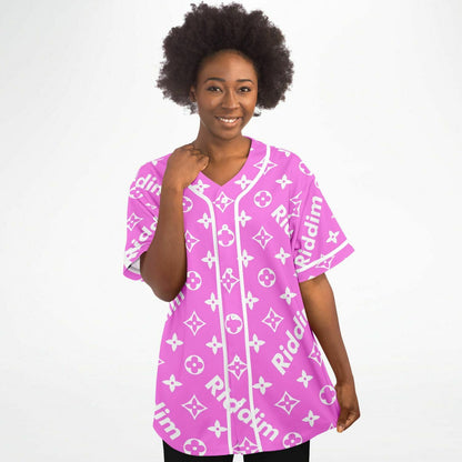 Pink Luxury Monogram Rave Baseball Jersey