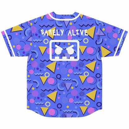 Barely Alive Periwinkle 80S Rave Baseball Jersey
