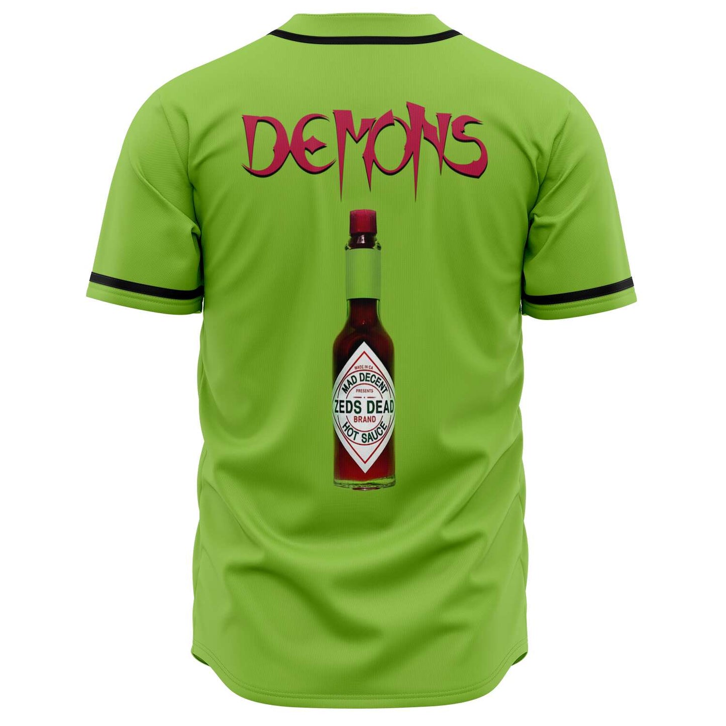 Zeds Dead Lime Green Dragon ‘3D’ Rave Baseball Jersey