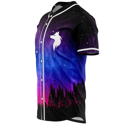 Wolfkiii Black Starry Galaxy Rave Baseball Jersey
