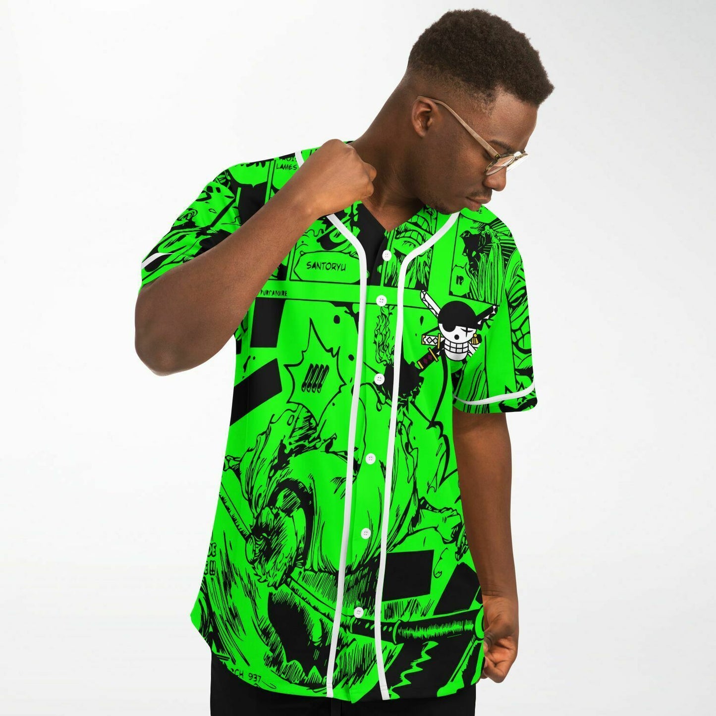 Bright Neon One Piece Rave Baseball Jersey